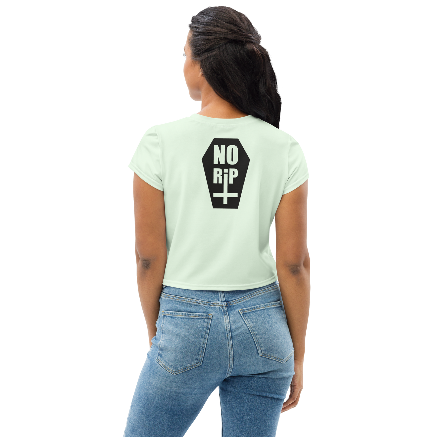 Crop Top BasicLine NORIP Honeydew