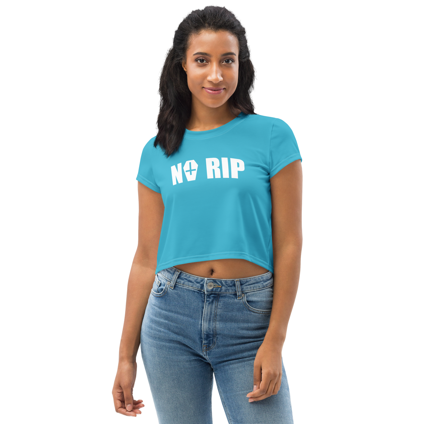 Crop Top BasicLine NORIP Bright Summer Sky