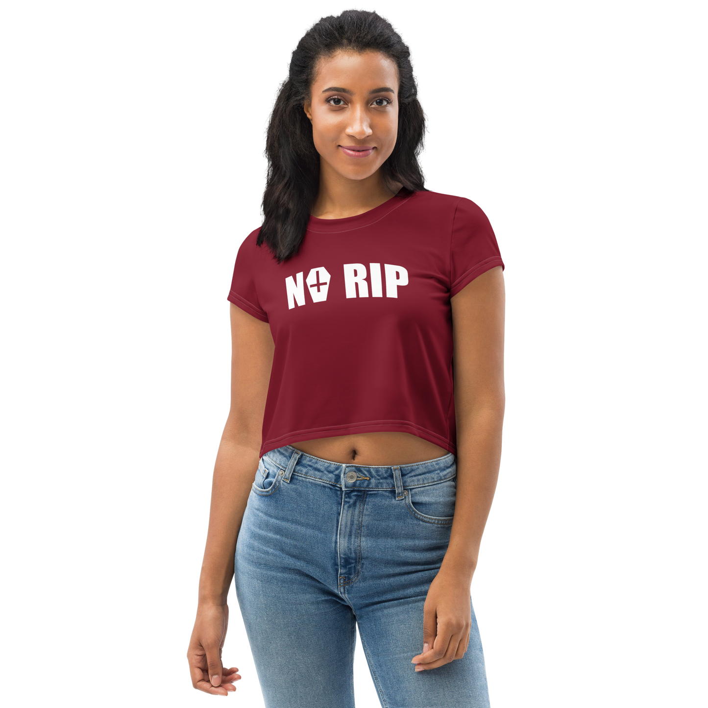 Crop Top BasicLine NORIP Burdeos