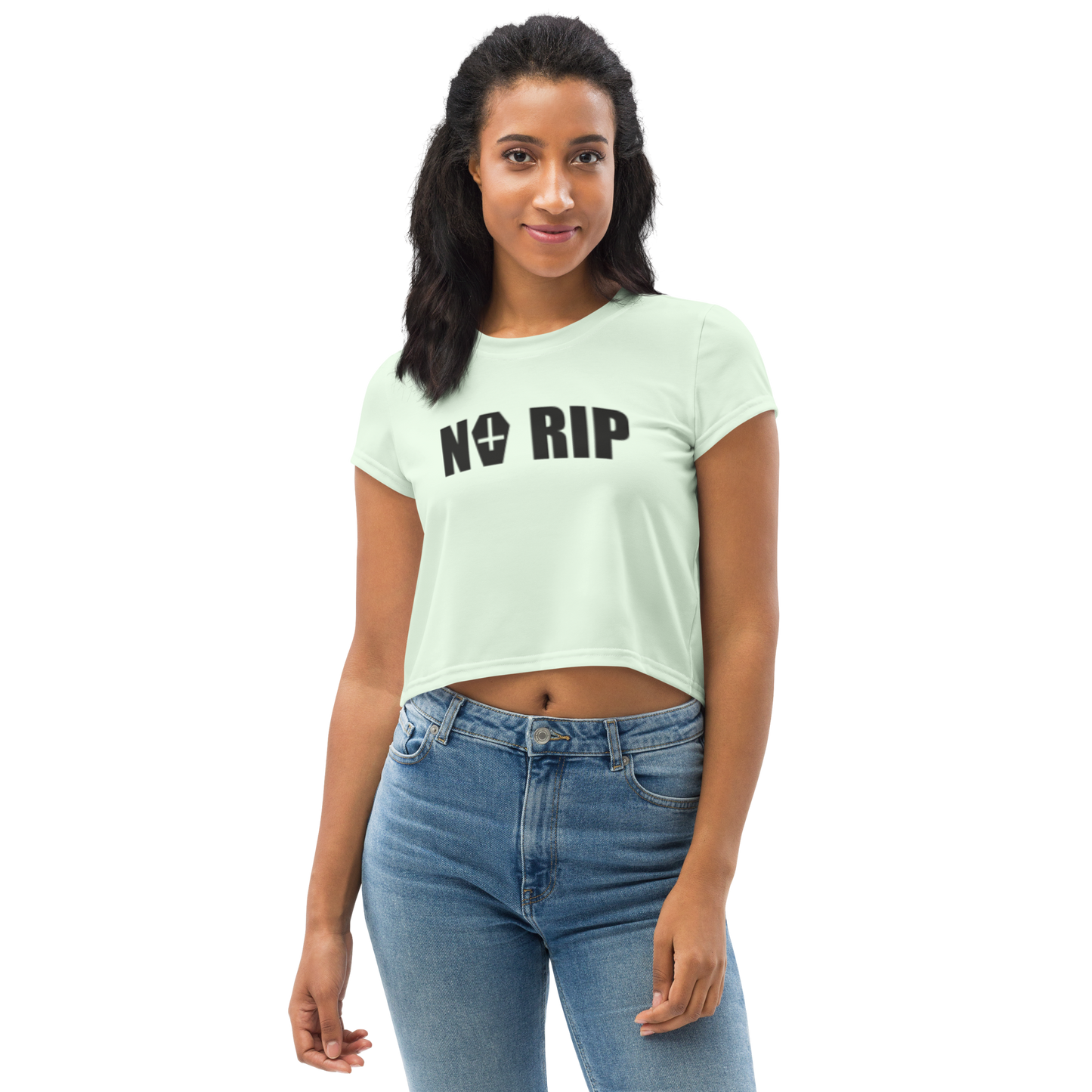 Crop Top BasicLine NORIP Honeydew