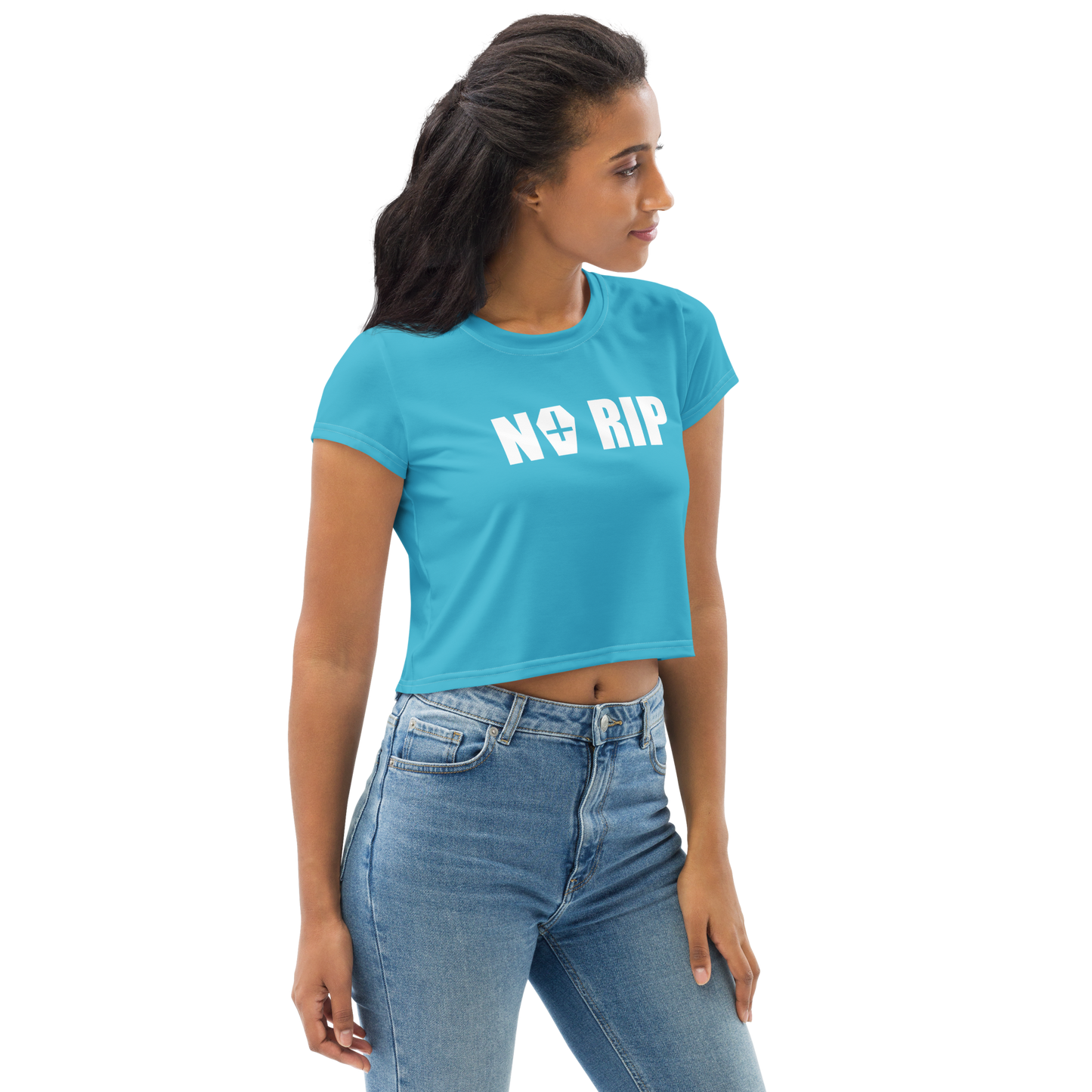 Crop Top BasicLine NORIP Bright Summer Sky