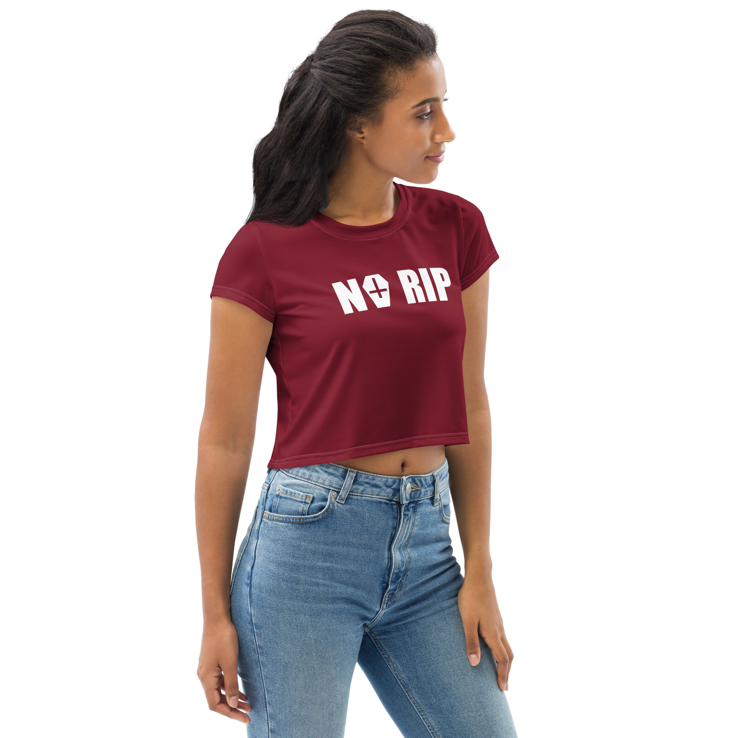 Crop Top BasicLine NORIP Burdeos