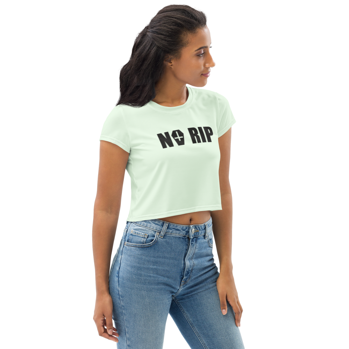 Crop Top BasicLine NORIP Honeydew